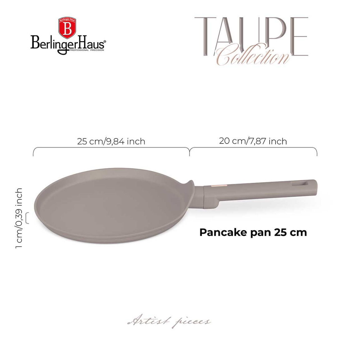 PATELNIA TYTANOWA DO NALEŚNIKÓW 25cm BERLINGER HAUS BH-8085 TAUPE